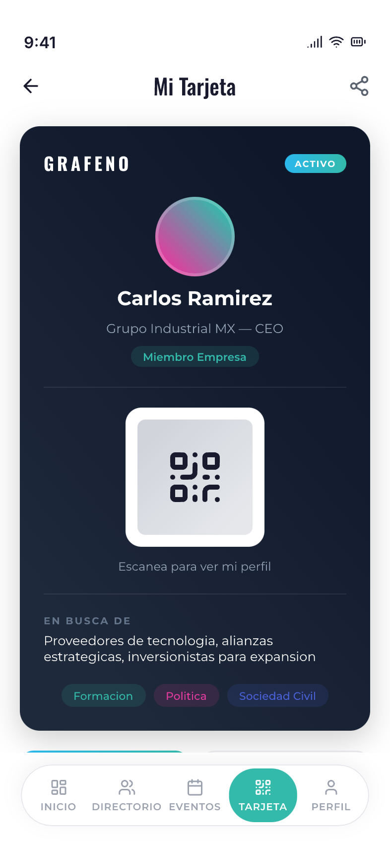 Tarjeta Digital